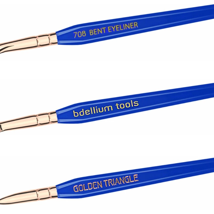Cọ Kẻ Eyeliner Chuyên Nghiệp Đầu Gấp Bdellium Tools Golden Triangle B708 Bent Eyeliner