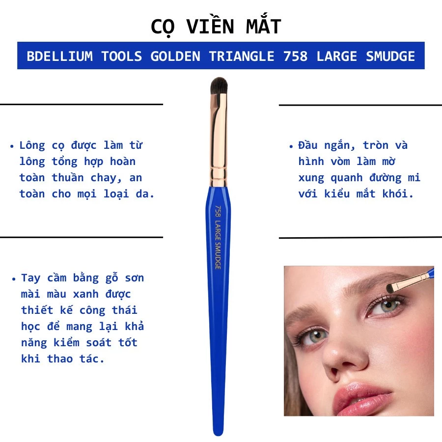  Cọ Mí Mắt Bdellium Tools Golden Triangle B758 Large Smudge
