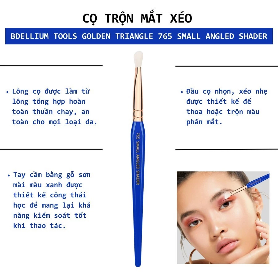 Cọ Tạo Sống Mũi Cọ Blending Mắt Bdellium Tools Small Angled Shader B765