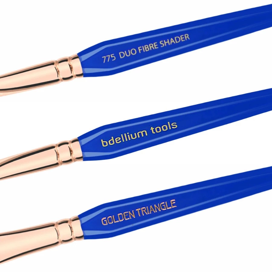 Cọ Đánh Kem Lót Mắt Bdellium Tools Golden Triangle B775 Duet Fibre Shader