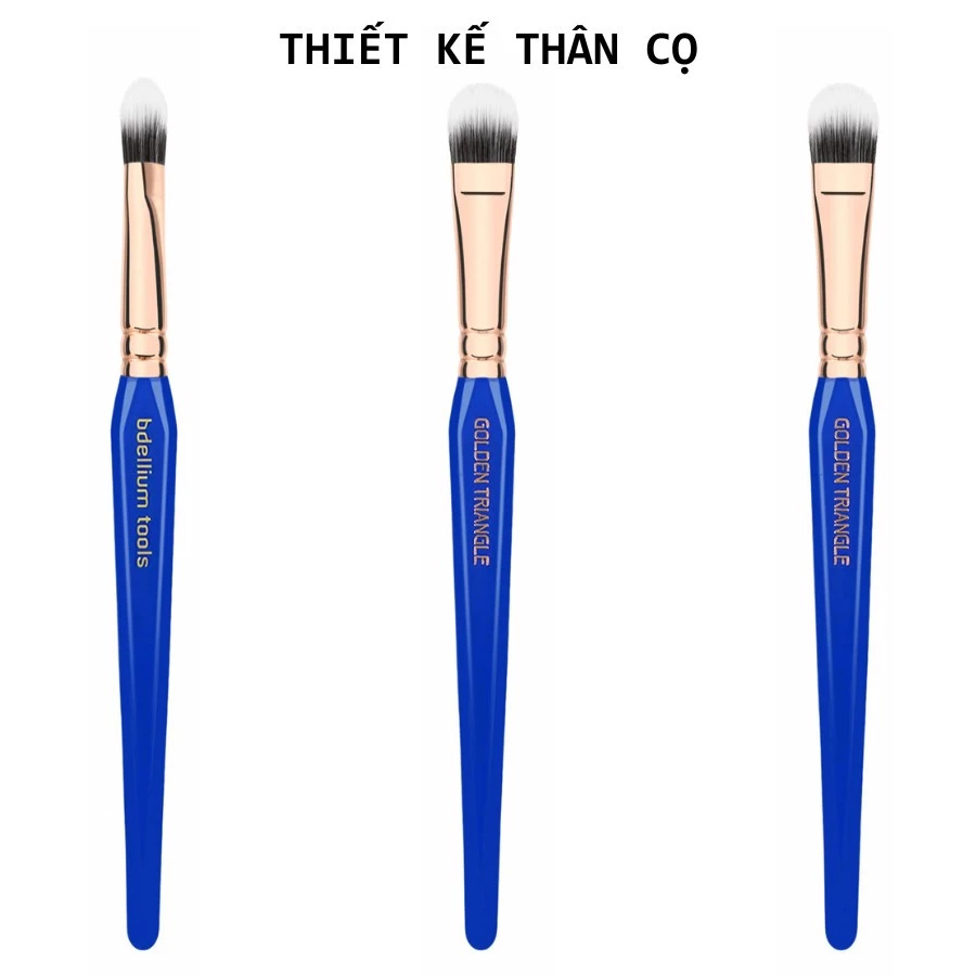 Cọ Đánh Kem Lót Mắt Bdellium Tools Golden Triangle B775 Duet Fibre Shader
