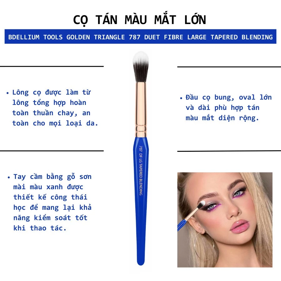 Cọ Tán Bầu Oval Bdellium Tools Golden Triangle B787 Large Tapered Blending