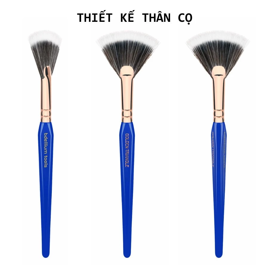 Cọ Highlight Quạt Nhỏ Bdellium Tools Golden Triangle B925 Duet Fiber Fan