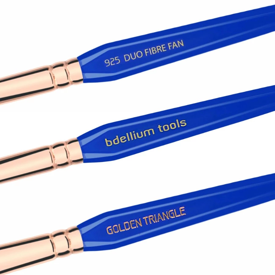 Cọ Highlight Quạt Nhỏ Bdellium Tools Golden Triangle B925 Duet Fiber Fan