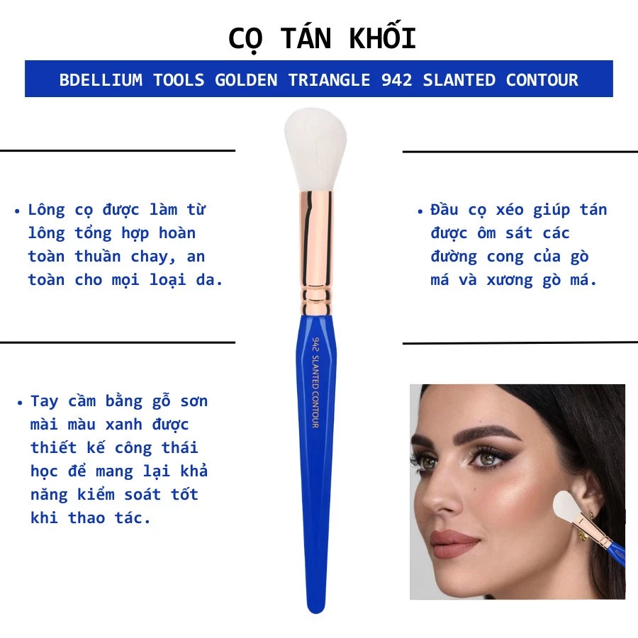 Cọ Tạo Khối Mặt Chuyên Nghiệp BDELLIUM TOOLS Slanted Contour B942