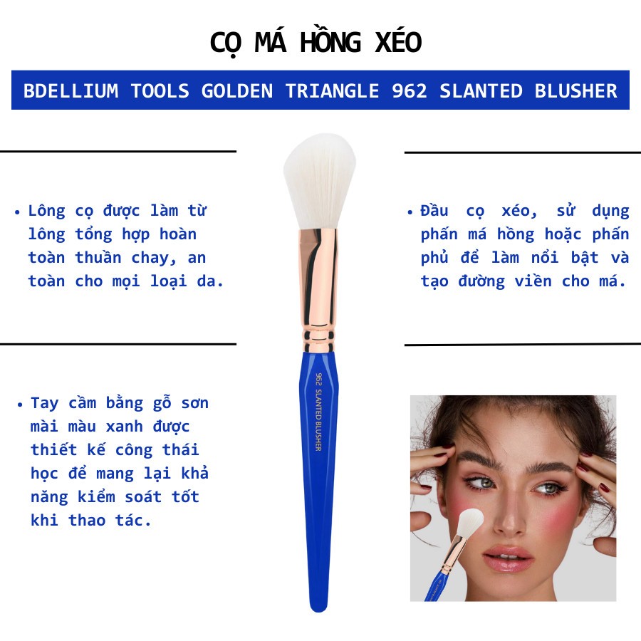 Cọ Má Hồng Bdellium Tools Golden Triangle B962 Slanted Blusher