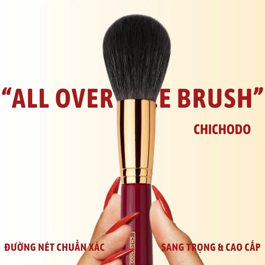 Cọ Phủ Phấn Tán Phấn Nén/Phấn Bột CHICHODO All Over Face Brush C103 Lông Mềm Bám Phấn