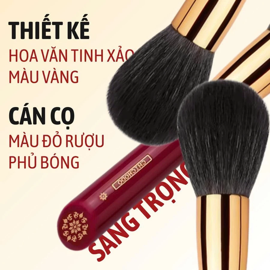 Cọ Phủ Phấn Tán Phấn Nén/Phấn Bột CHICHODO All Over Face Brush C103 Lông Mềm Bám Phấn