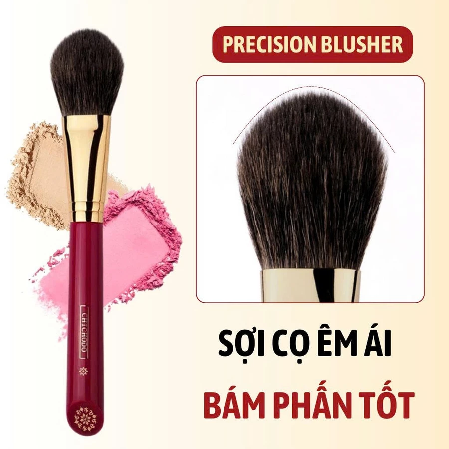 Cọ trang điểm CHICHODO Precision Blusher C104 - Cọ Má Hồng - Cọ Phủ Phấn Cọ Chichodo