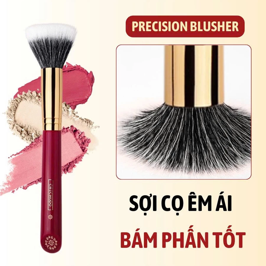 Cọ Tán Má Hồng – Phấn Phủ – Phấn Nền CHICHODO Finishing Brush C105 Lông Mềm Mịn Cao Cấp