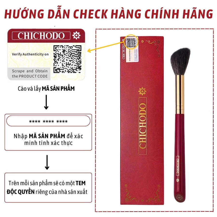 Cọ trang điểm má nhỏ CHICHODO Angled Multifunctional /hightlight/phủ nhỏ C107