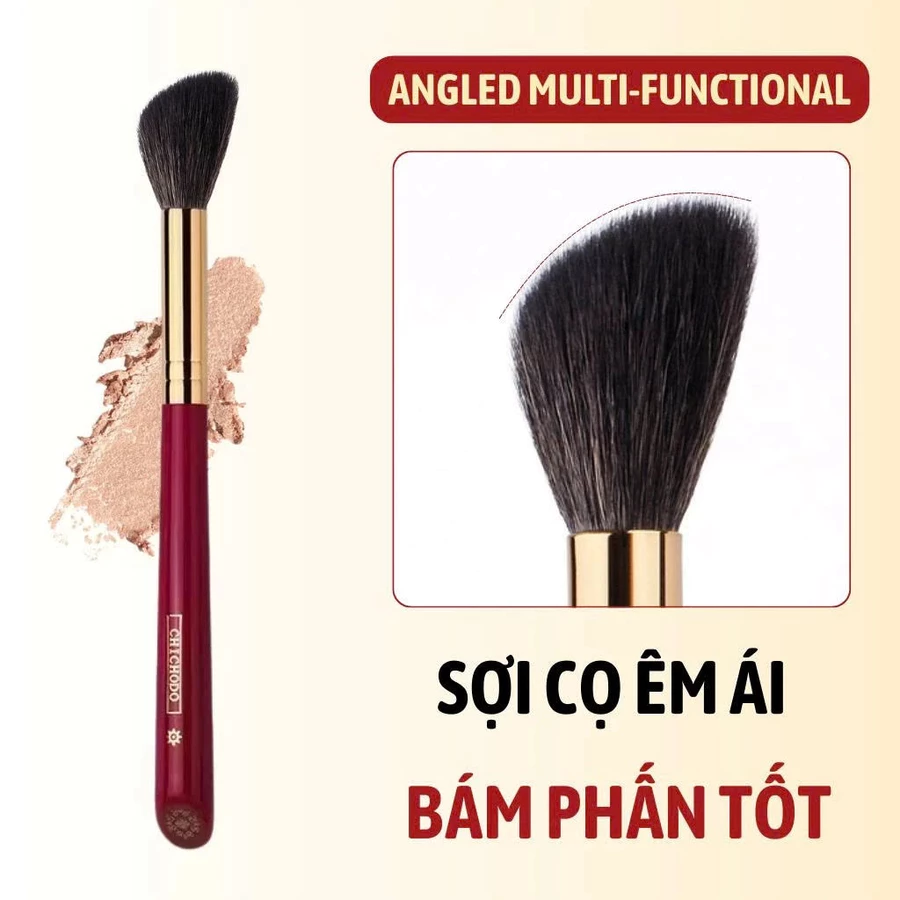 Cọ trang điểm má nhỏ CHICHODO Angled Multifunctional /hightlight/phủ nhỏ C107