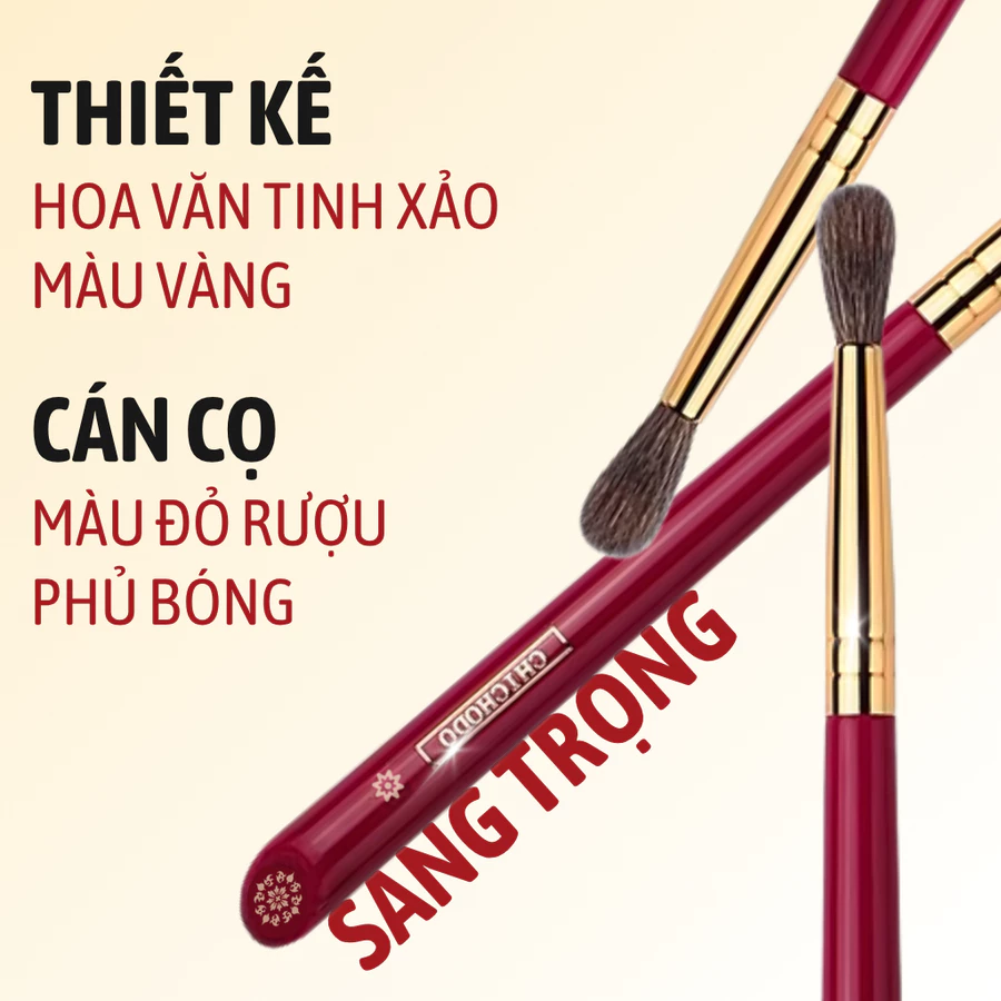 Cọ Tán Bầu Mắt – Nhũ – Tạo Chiều Sâu Mắt CHICHODO Crease C110 Lông Mềm, Bám Phấn