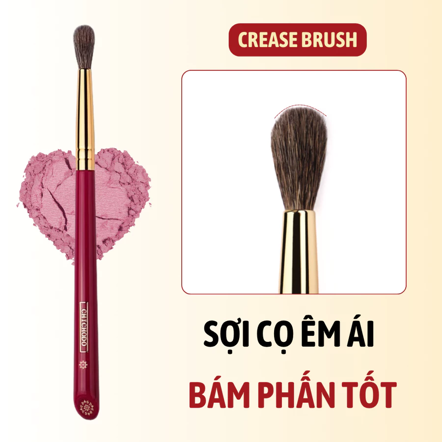 Cọ Tán Bầu Mắt – Nhũ – Tạo Chiều Sâu Mắt CHICHODO Crease C110 Lông Mềm, Bám Phấn