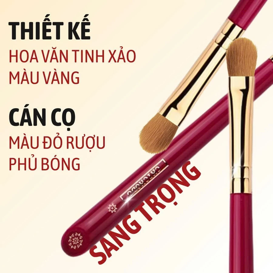 Cọ Tán Mắt Chichodo Eye Shadow Brush C113 – Lông Mềm Tự Nhiên, Tán Bầu Mắt & Nhũ Chuẩn Mịn