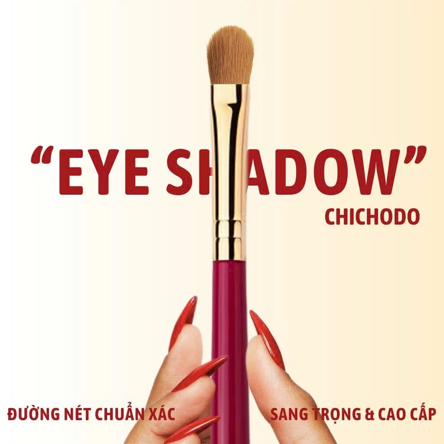 Cọ Tán Mắt Chichodo Eye Shadow Brush C113 – Lông Mềm Tự Nhiên, Tán Bầu Mắt & Nhũ Chuẩn Mịn