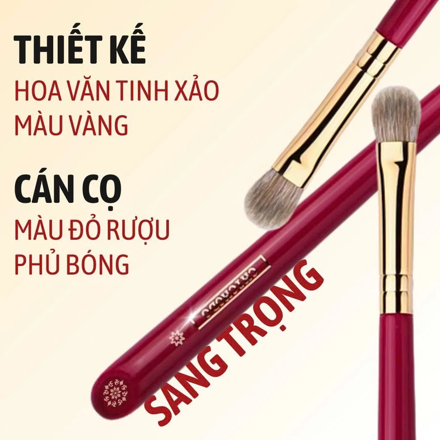 Cọ Tán Bầu Mắt, Nhũ, Đuôi Mắt CHICHODO Eye Whopper C115 Lông Tự Nhiên Mềm Mịn Bám Phấn Tốt