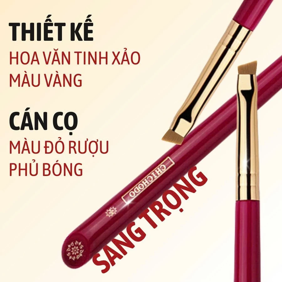 Cọ Tán Màu Chân Mày/Định Hình Khuôn Mày Đầu Xéo Lông Dày CHICHODO Angled Brow C118