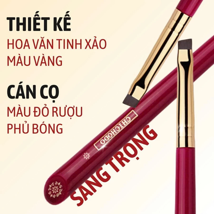 Cọ Kẻ Mắt, Định Hình Chân Mày CHICHODO Liner Brow Brush C119 Sợi Tự Nhiên Sắc Nét, Tém Mày