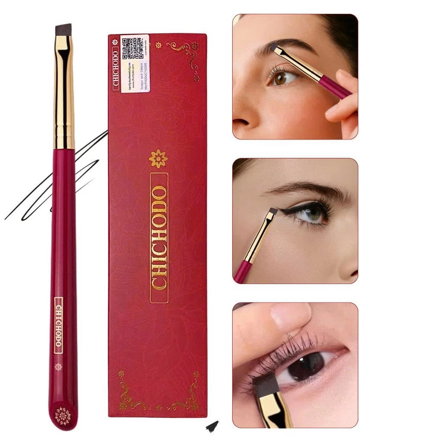 Cọ Kẻ Mắt, Định Hình Chân Mày CHICHODO Liner Brow Brush C119 Sợi Tự Nhiên Sắc Nét, Tém Mày