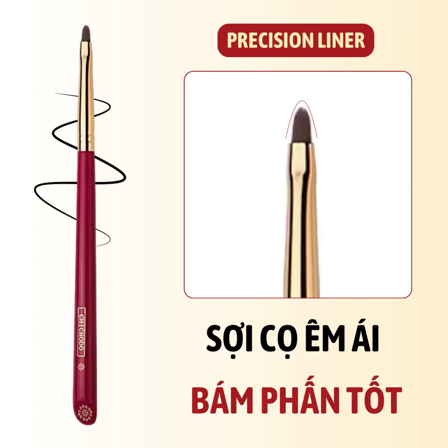 Cọ Trang Điểm Kẻ Liner/Vẽ Viền Môi CHICHODO Precision Liner C120 – Lông Mềm, Đầu Nhọn Chuẩn Nét