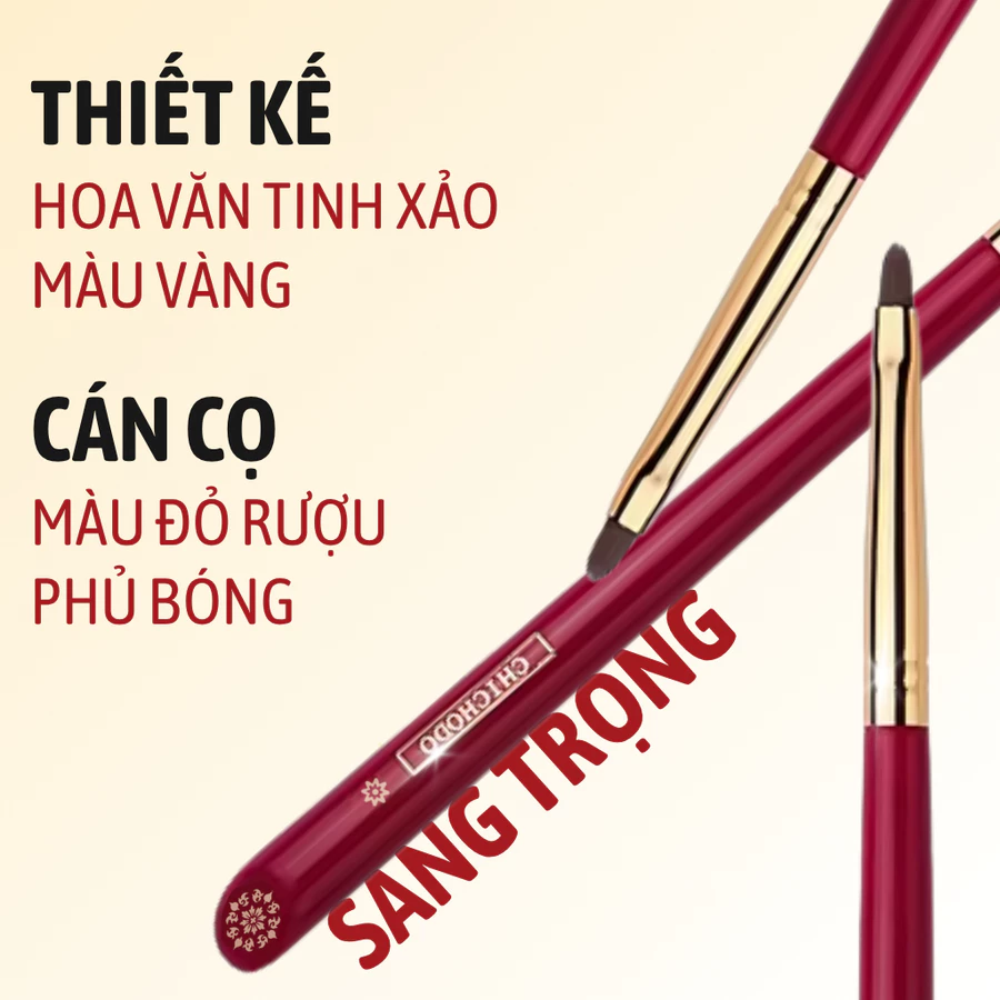 Cọ Trang Điểm Kẻ Liner/Vẽ Viền Môi CHICHODO Precision Liner C120 – Lông Mềm, Đầu Nhọn Chuẩn Nét