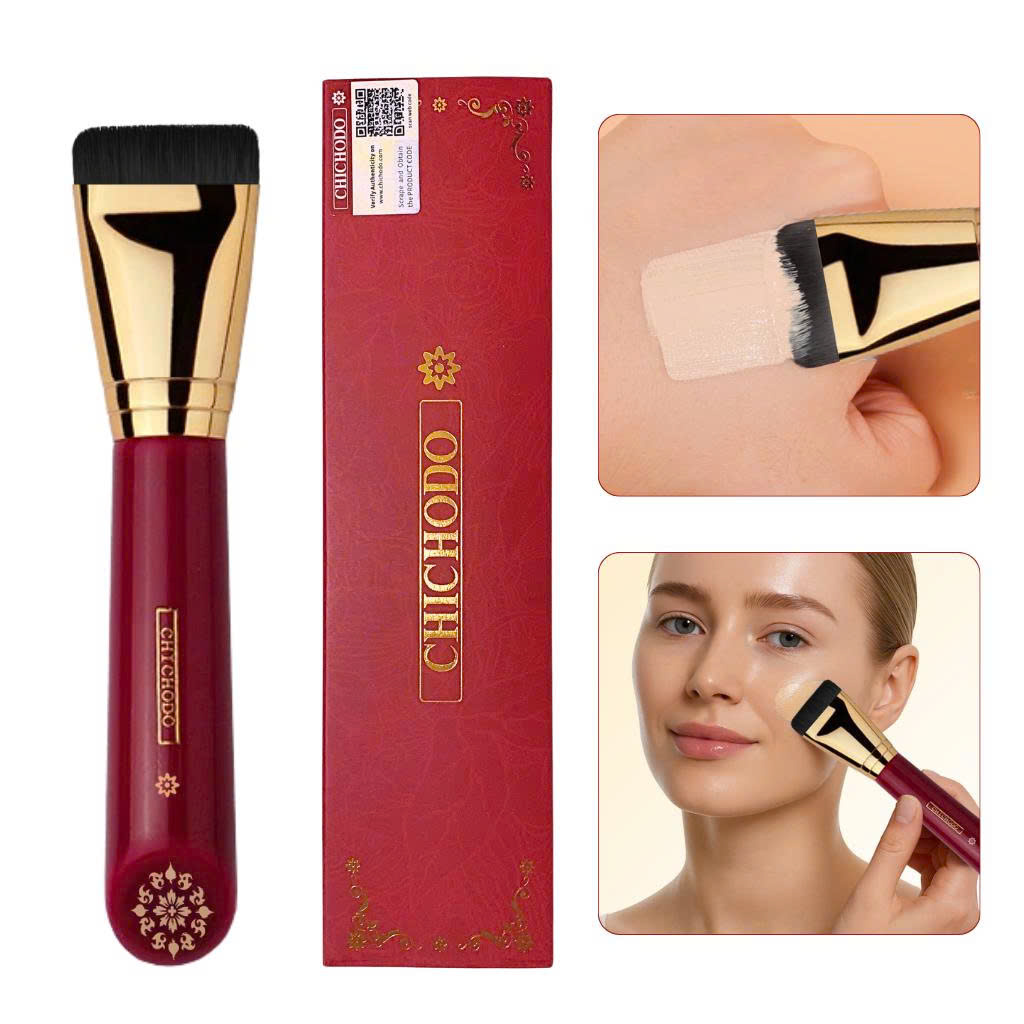 Cọ Đánh Kem Nền/Kem Lót Đầu Dẹp CHICHODO Thin Flat Foundation Brush C121 Lông Mềm Bám Phấn Tốt