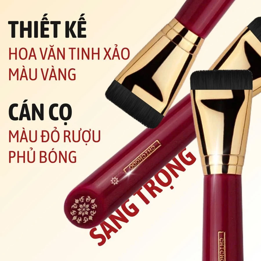 Cọ Đánh Kem Nền/Kem Lót Đầu Dẹp CHICHODO Thin Flat Foundation Brush C121 Lông Mềm Bám Phấn Tốt