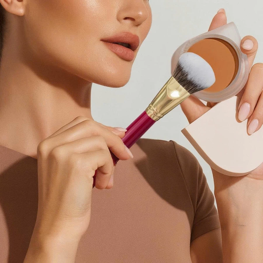 Cọ Đánh Nền, Má Hồng CHICHODO Angled Foundation/Powder C122 Cọ Vát cao cấp