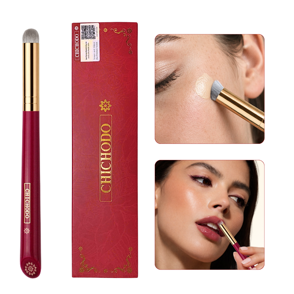 Cọ Tán Son Môi/Che Khuyết Điểm Đầu Tròn CHICHODO Round Lip Brush Sợi Cọ Tự Nhiên C124