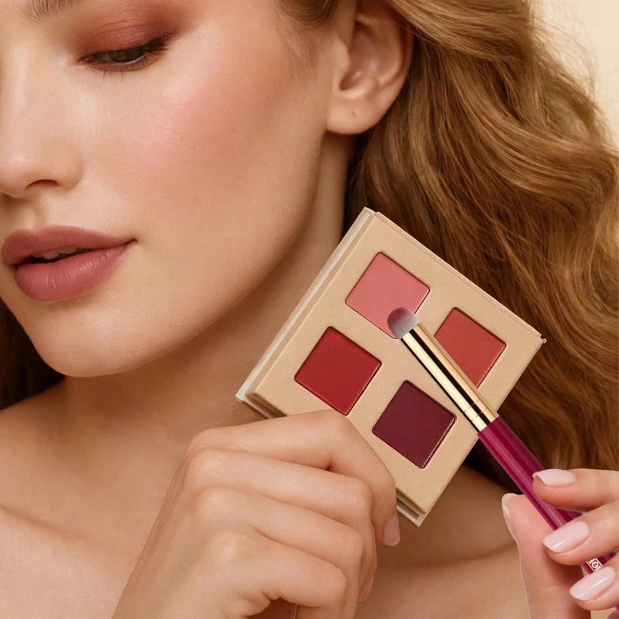 Cọ Tán Son Môi/Che Khuyết Điểm Đầu Tròn CHICHODO Round Lip Brush Sợi Cọ Tự Nhiên C124