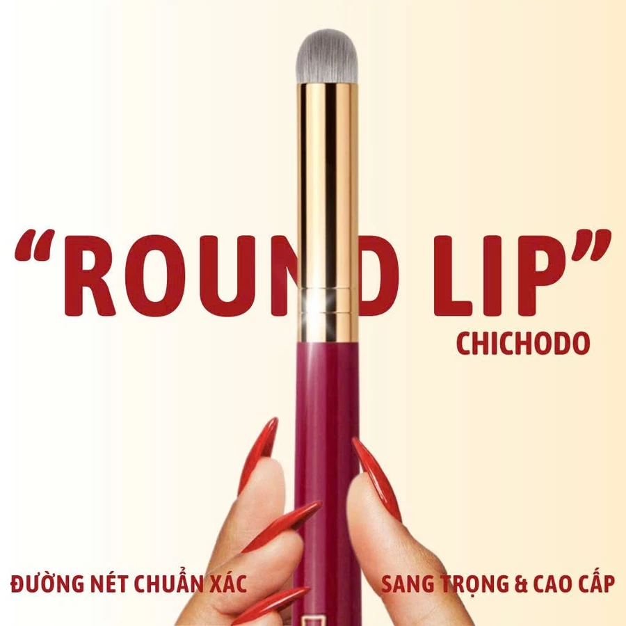 Cọ Tán Son Môi/Che Khuyết Điểm Đầu Tròn CHICHODO Round Lip Brush Sợi Cọ Tự Nhiên C124