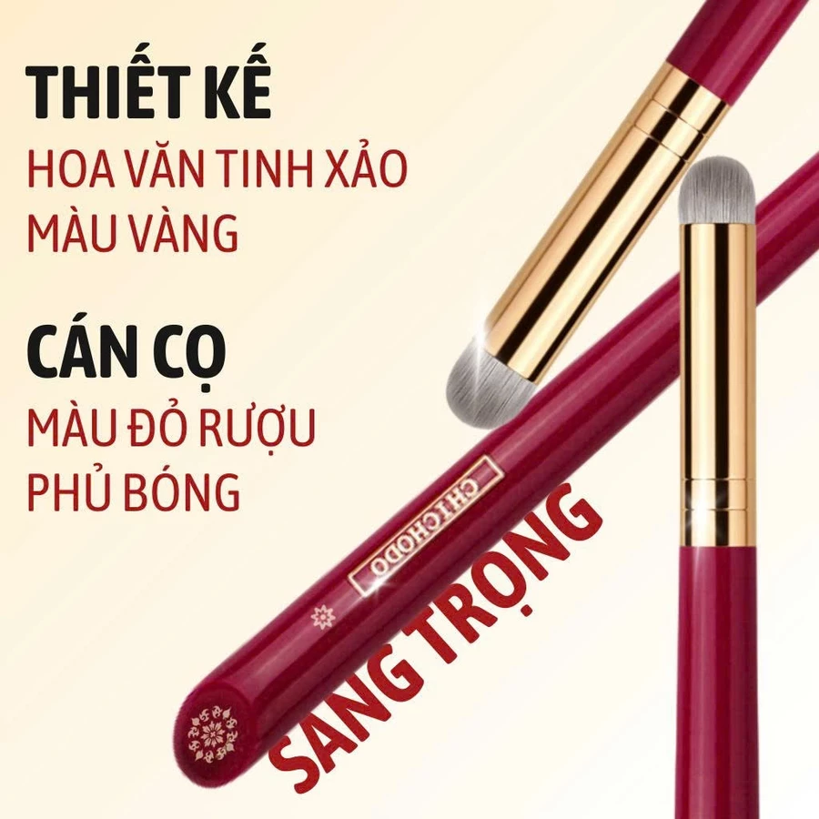 Cọ Tán Son Môi/Che Khuyết Điểm Đầu Tròn CHICHODO Round Lip Brush Sợi Cọ Tự Nhiên C124