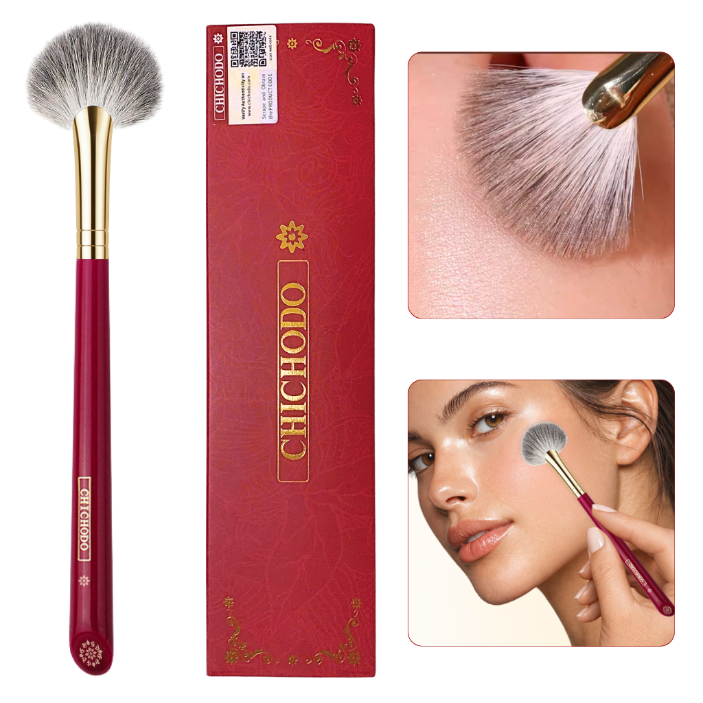 Cọ Quạt Nhỏ Tạo Sáng Gò Má/Sống Mũi/Xương Chân Mày CHICHODO Small Fan Brush C126