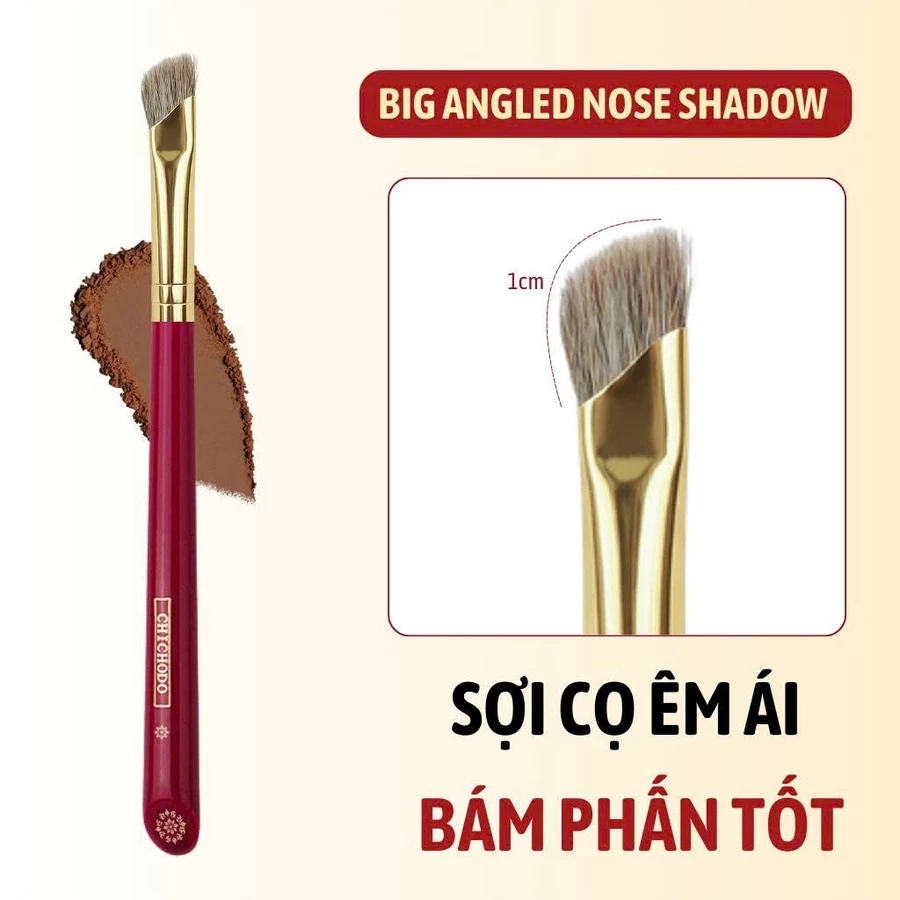 Cọ Khối Mũi Đầu Vát/Highlight Vùng Nhỏ CHICHODO Big Angled Nose Shadow C128