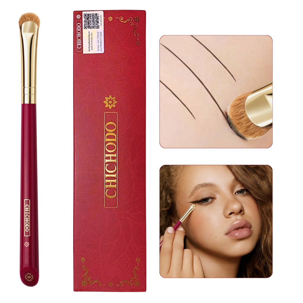 Cọ Kẻ Mí Dưới, Mí Mắt, Bọng Mắt Hình Lưỡi Liềm CHICHODO Thin Crescent Liner Brush C129