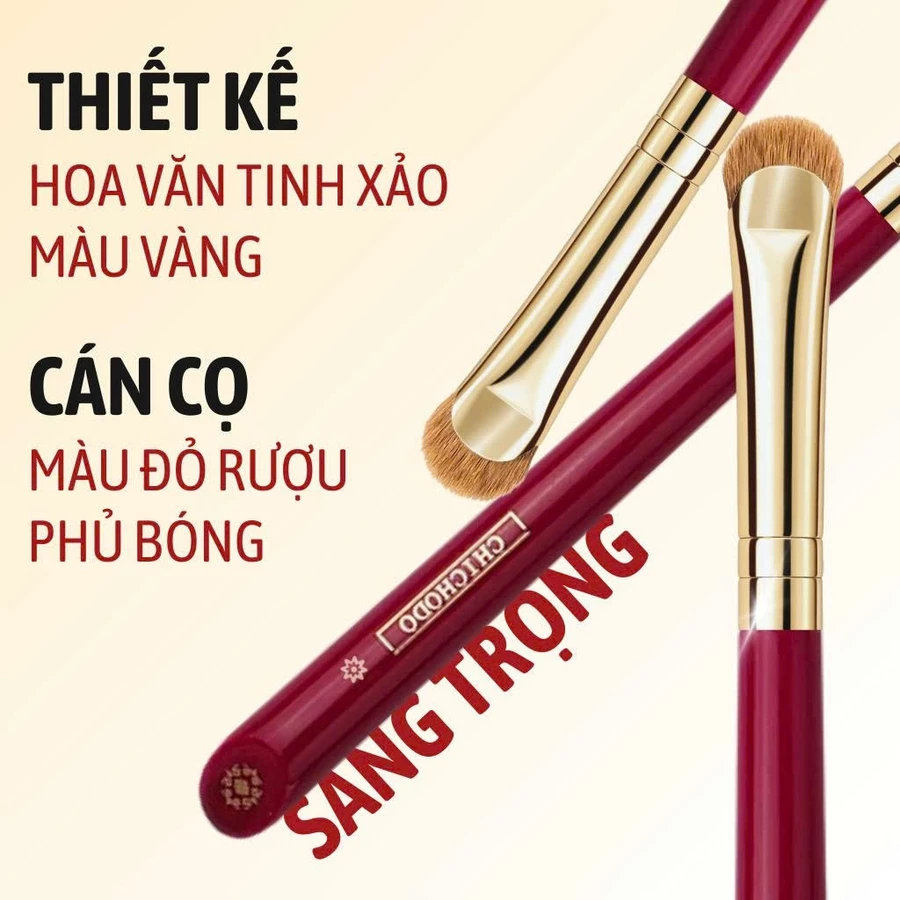 Cọ Kẻ Mí Dưới, Mí Mắt, Bọng Mắt Hình Lưỡi Liềm CHICHODO Thin Crescent Liner Brush C129
