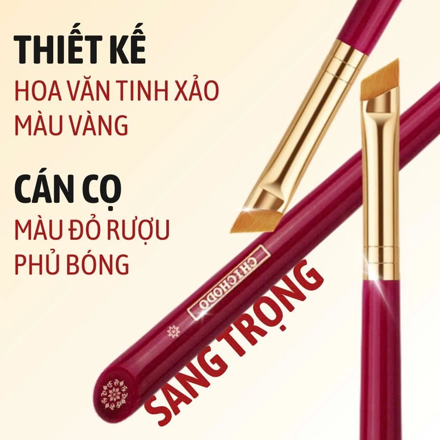 Cọ Kẻ Mắt/Cọ Viền Mắt Phẩy Sợi/Tém Mày Chuẩn Xác CHICHODO Angled Thin Liner/Brow C130