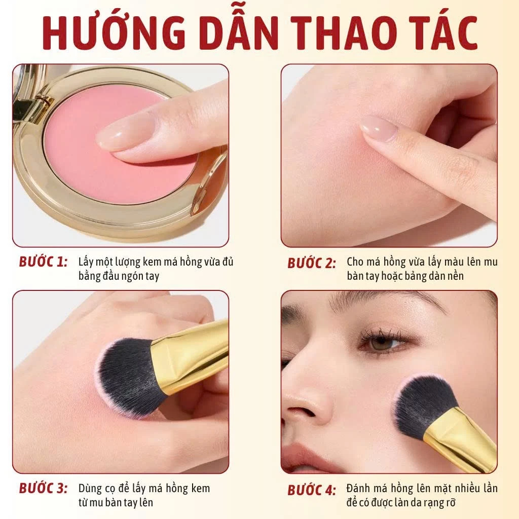 Cọ Tán Nền Tán Má Hồng Kem Dễ Xài CHICHODO Medium Angled Foundation/ Powder C135