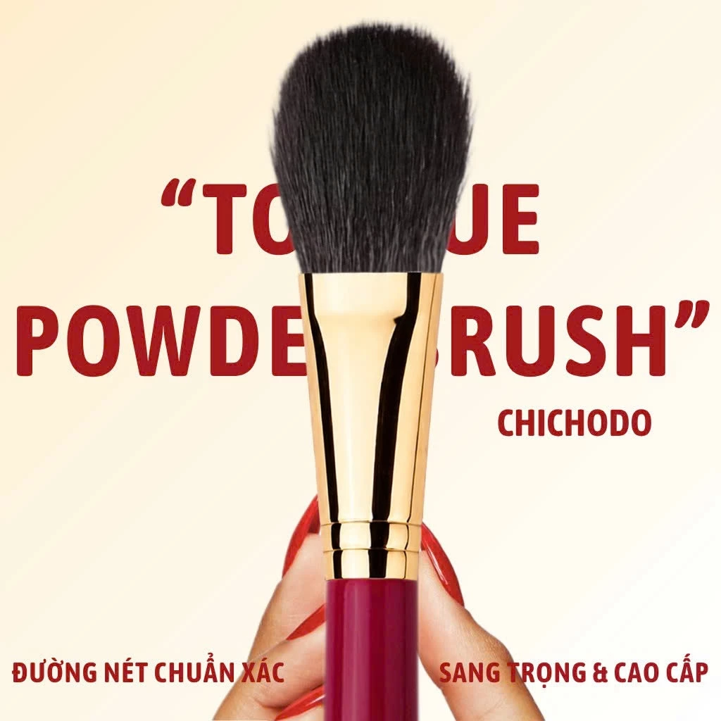 CHICHODO Cọ Highlight - Setting - Má Hồng CHICHODO Tongue Powder Brush C137