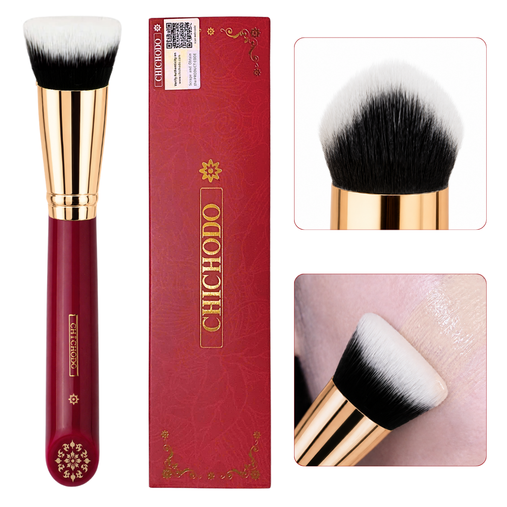 CHICHODO Cọ Tán Nền-Cọ Má Hồng Kem-Cọ Tạo Khối Triangular Kabuki Brush C138