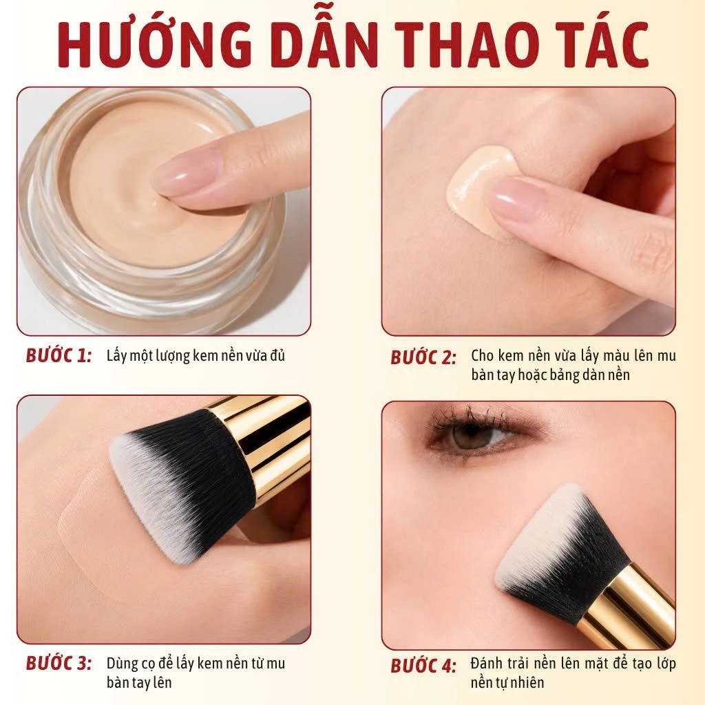 CHICHODO Cọ Tán Nền-Cọ Má Hồng Kem-Cọ Tạo Khối Triangular Kabuki Brush C138