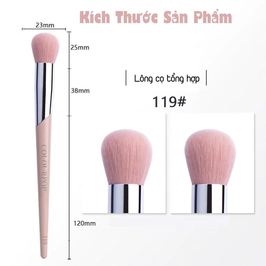 Cọ Má Hồng Kem Và Highlight Bắt Sáng COLOURPOP Blush Brush C119