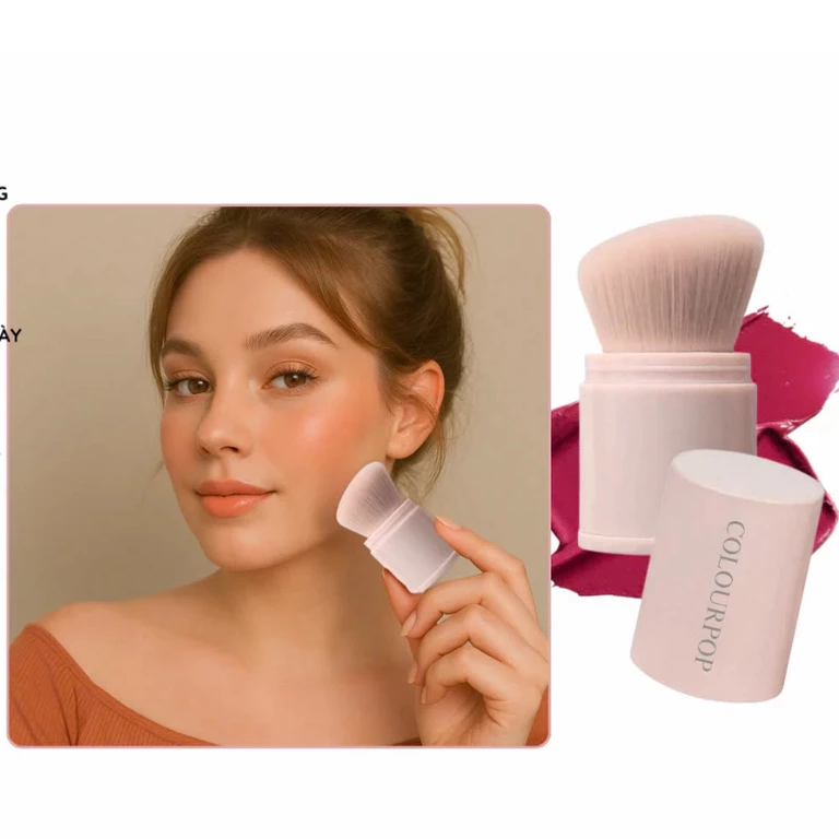 Cọ Tán Kem Nền Và Má Hồng Mini Có Nắp COLOURPOP Kabuki Multi-purpose C122