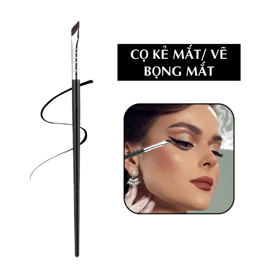 Cọ Kẻ Mắt Chuyên Nghiệp/ Đầu Cắt Vát Chính Xác/ Vẽ Mí MAGA Flat Eyeliner MA105