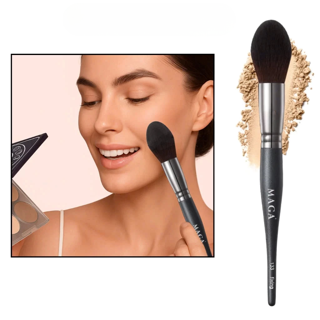 Cọ đánh phấn nén má hồng MAGA Powder and blush MA133 lông mềm bám phấn tốt