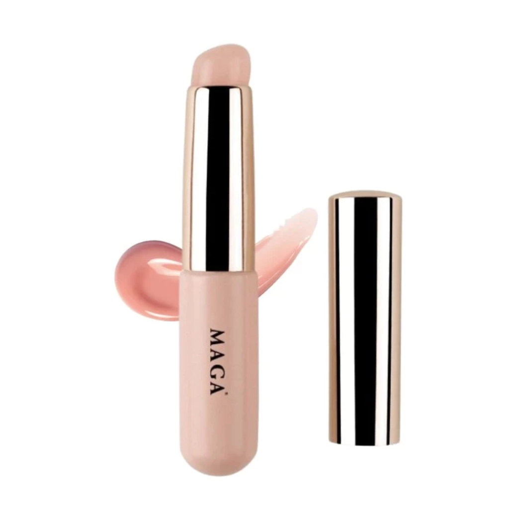 Cọ Tán Son Môi Có Nắp Silicone Dưỡng Xăm Môi Che Khuyết Điểm MAGA Silicone Lip Brush MA37 (Hồng Nhạt)