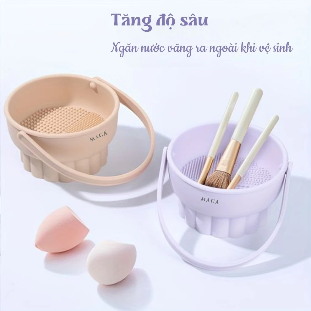 Bát Vệ Sinh Cọ Silicone MAGA 3 In 1 Makeup Brush Cleaner Mat MA112