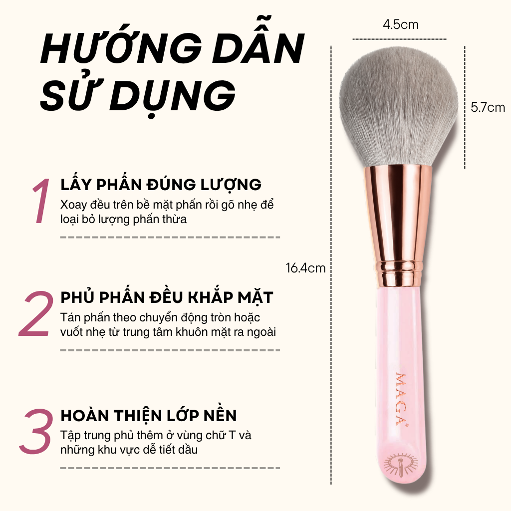 Cọ trang điểm phủ phấn MAGA Large Powder MAGA101
