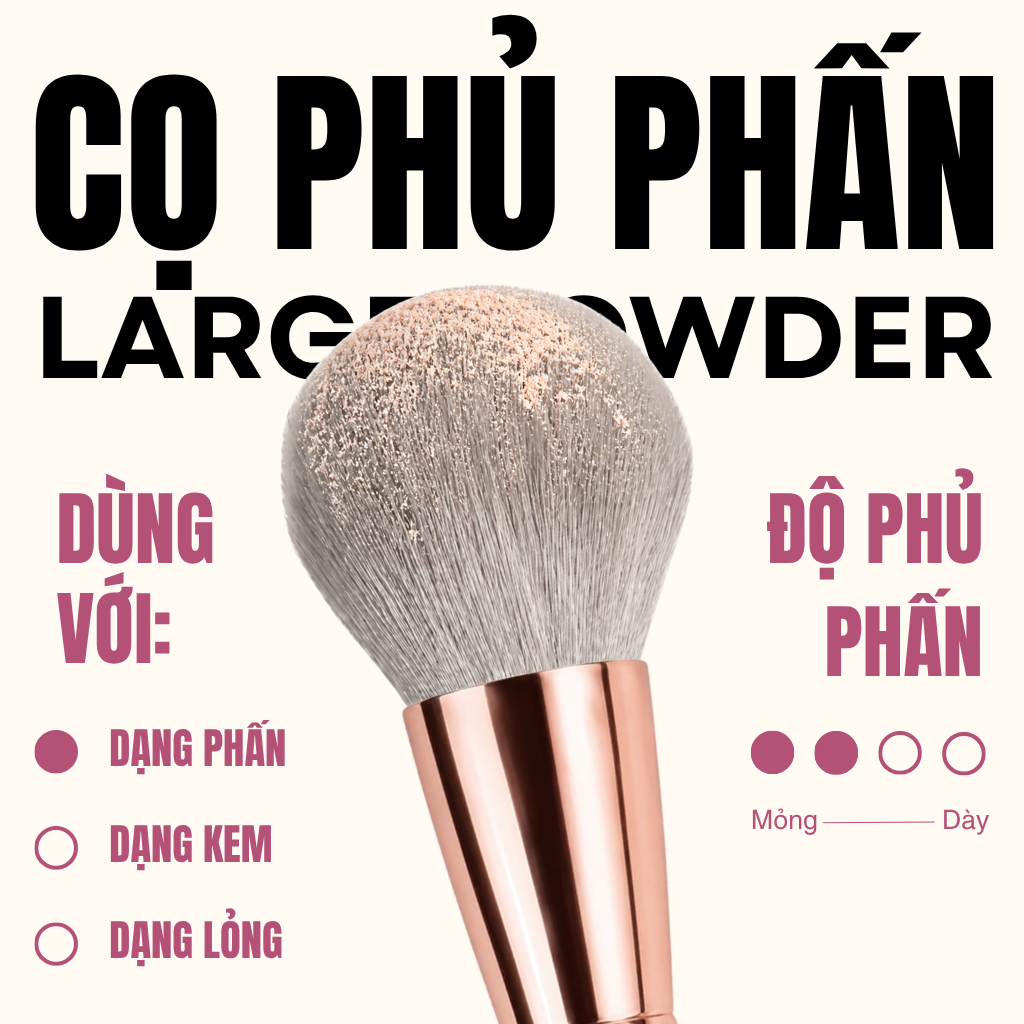 Cọ trang điểm phủ phấn MAGA Large Powder MAGA101